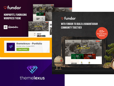 Fundor - Charity & Nonprofit WordPress Theme Themelexus