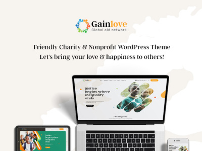 Gainlove Charity WordPress Theme Themelexus