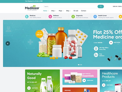 Medilazar WordPress Theme for Pharmacy & Medical Store