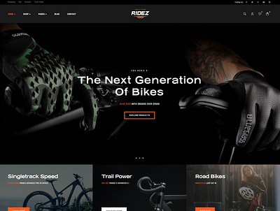 Ridez Bike Store WooCommerce WordPress Theme - Themelexus bike shop bike store ridez themelexus woocommerce wordpress theme