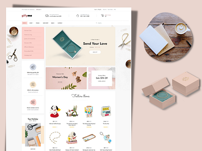 Homepage for Handmade Shop - Gifymo Gift Shop WP Theme