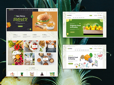 Homepage for Food Store Online - Efway Food WordPress Theme