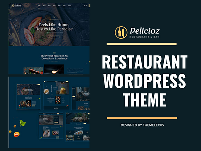 Homepage for Restaurant Website in WordPress - Delicioz WP Theme