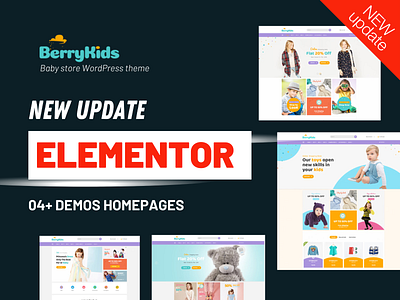 New Update for BerryKid Baby Store Elementor WordPress Theme