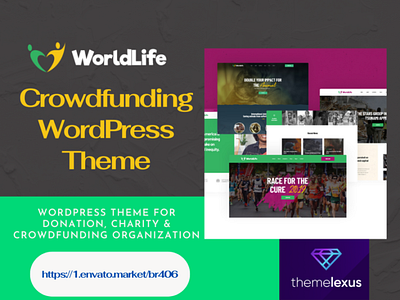 Homepage for Crowdfunding Website in WordPress - Themelexus business charity crowdfunding donation ecommerce nonprofit theme uiux website design wordpress