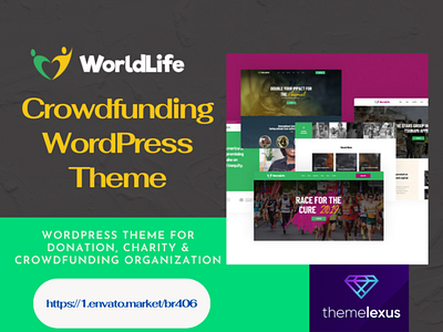 Homepage for Crowdfunding Website in WordPress - Themelexus