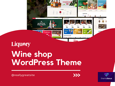 Wine Shop Website Landing Page in WordPress - Themelexus