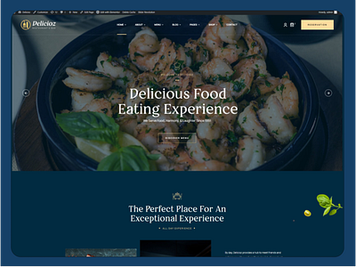 Landingpage for Restaurant WordPress Theme | Themelexus delicioz website builder woocommerce wordpress theme