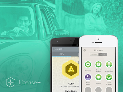 Announcing License+ android app automatic badges connected device dashboard hardware ios iphone medals