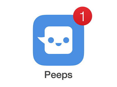 Peeps — see your friends badge face icon ios message peeps smile smiley speech
