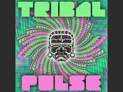 Tribal Pulse Logo Promotion fractal music vector