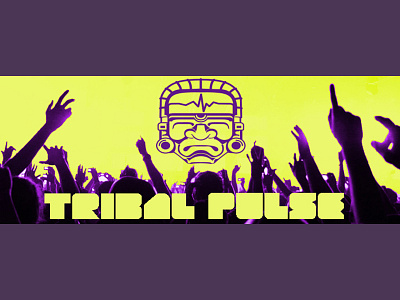 Tribal Pulse Banner Promotion hands music people vector