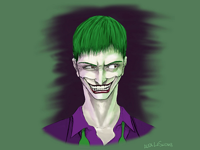 Joker art batman comics concept dc design face illustration joker painting portrait sketch