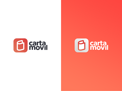 Carta Movil app brand branding food food app logo logotype marca orange typography