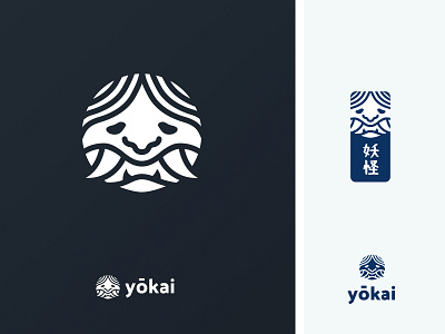 yōkai | japanese food blue brand branding color food japan japanese logo logotype marca typography yokai