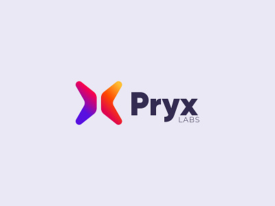 Pryx blue brand branding color logo logotype marca orange star typography x