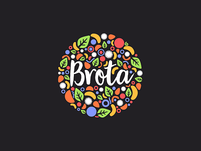 Brota Logo brand fruits logo marca nature seeds