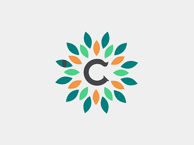 Cazabor Logo animal brand c eye green leaf logo logotype wild