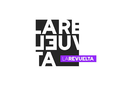 La Revuelta block brand logo logotype square type typography