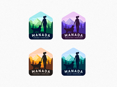 Manada / Color Palletes animal badge brand color dog logo logotype pallete