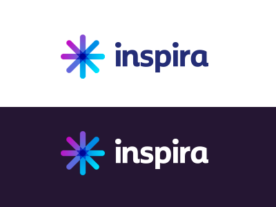 Inspira Proposal 01 blue brand branding cyan logo minimalist purple star