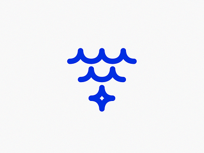 Wavestar 2019 blue brand branding logo logotype marca sea star waves