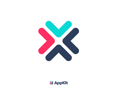 AppKit a brand branding color cyan design k logo logotype marca