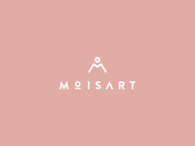 moisart brand branding color logo logotype m logo marca nude rose rose gold