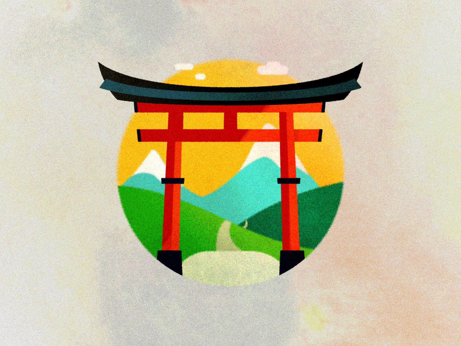 Torii Gate animation gate grain japan torii wind