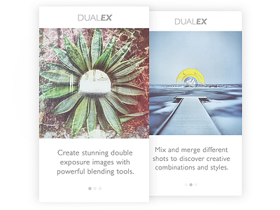 Onboarding Concept - Dual Ex app design double exposure mobile onboarding photography photomanipulation photoshop ui ux