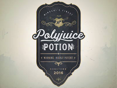 Custom Drink Label: Polyjuice Potion beer label custom drink drink label polyjuice potion potion typography wine label