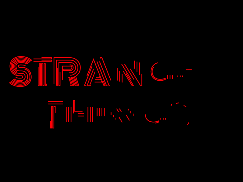 Stranger Things - Alt Logo Animation animation logo neon stranger things title type animation typogaphy