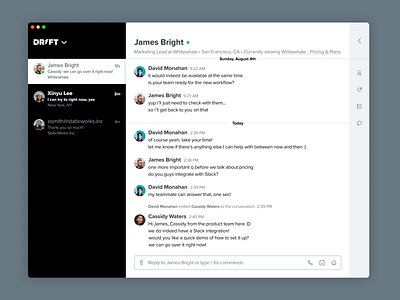 Introducing the Drift ⚡desktop app chat chat app conversations desktop desktop app inbox messaging messaging app