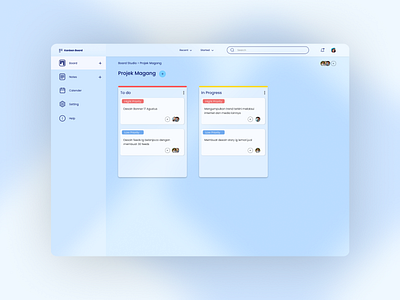 Project Management App app blue design desktop desktopapp management simple ui