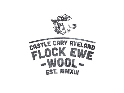 Flock Ewe Wool castle cary fun logo rammy sheep wool