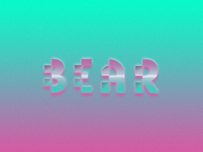 Penrose Type — BEAR gradient lettering type type design typography wip
