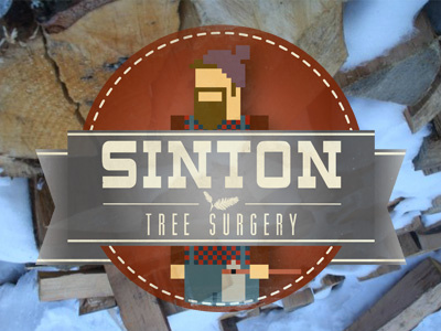 Sinton Tree Surgery destroy the map logo lumberjack