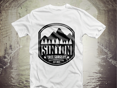 T Shirt Example Sinton Tree Dribbble logo sinton tree surgery t shirt wip work in progress