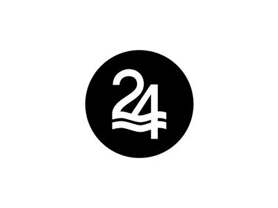 24 logo simple typography unknown