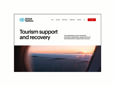 United Nations. Main page animation design motion design ui ux
