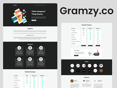 Gramzy.co , A one stop solution for all your Instagram growth. branding design gramzy.co social media agency ui ux website website design wix website yamparala media yamparala rahul
