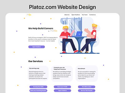 Platoz.com Website Design branding design illustration logo ui ux vector website website design yamparala rahul