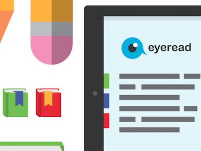 Eyeread books eyetracking illustration logo