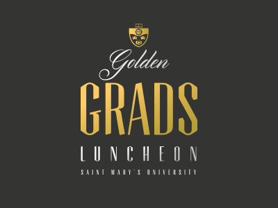 Golden Grads elegant formal invite regal typography