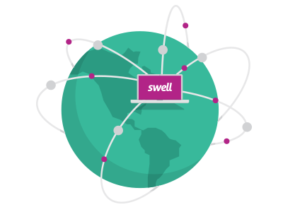 Swell Globe communications globe laptop sharing