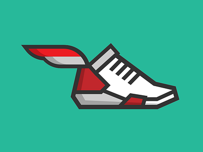 Sneaker grey high top red running shoe sneaker