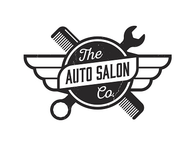 Auto Salon automotive car crest detailing grunge logo retro salon vintage