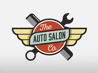 Auto Salon automotive car crest detailing grunge logo retro salon vintage