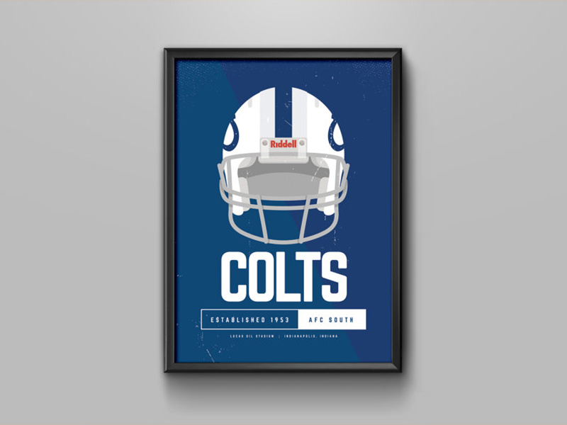 Indianapolis Colts NFL Helmet Poster by Stephen W. Piercey on Dribbble