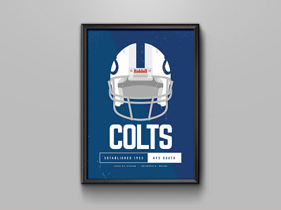 Indianapolis Colts NFL Helmet Poster